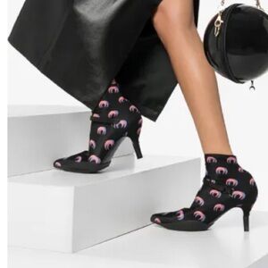 New in box. Marine Serre moon shadow sock boot in black pink combo
